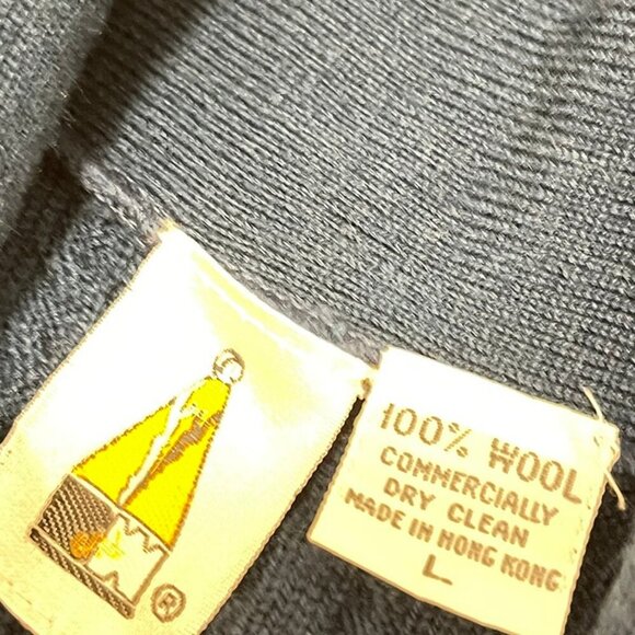 Vintage Preppy 100% Wool Knit Vest Navy – S/M - Picture 7 of 11